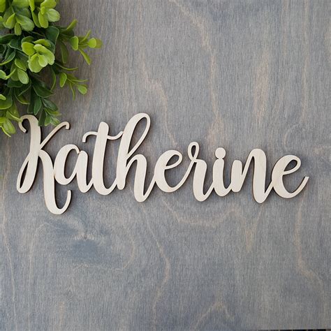 Wooden Name Sign Unpainted Wooden Word Name Wall Hanging Baby