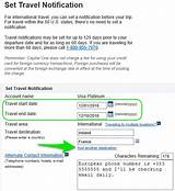 Photos of Capital One Credit Card Travel Notice