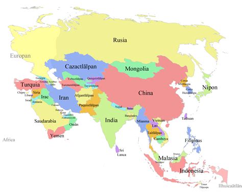 Asya Haritası Ülkeler Brazil Network