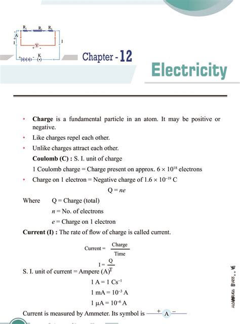 CBSE Notes Class 10 Science Electricity