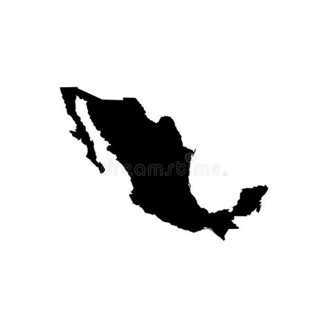 Mexico Vector Map Stock Vector Illustration Of Vector 7909343