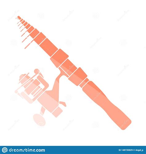 Icon Of Curved Fishing Tackle Stock Vector - Illustration ...