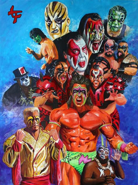 Painted Warriors By Leilehua74 On Deviantart Wrestling Posters