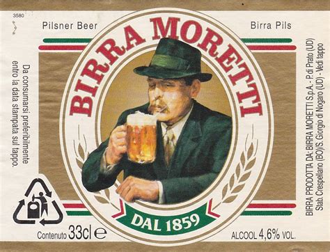 Birra Moretti, Pale Lager 4,6% ABV (Heineken Italia) #label | Etiquetas ...