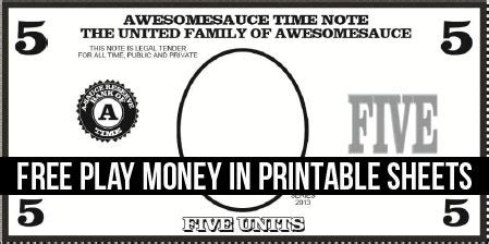 printable play money tico tina