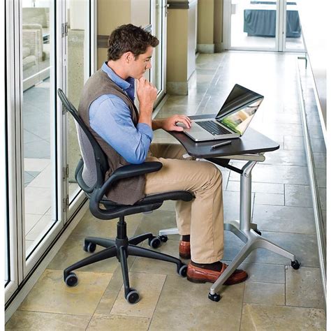 Sit To Stand Rolling Workstation Levenger Sit To Stand