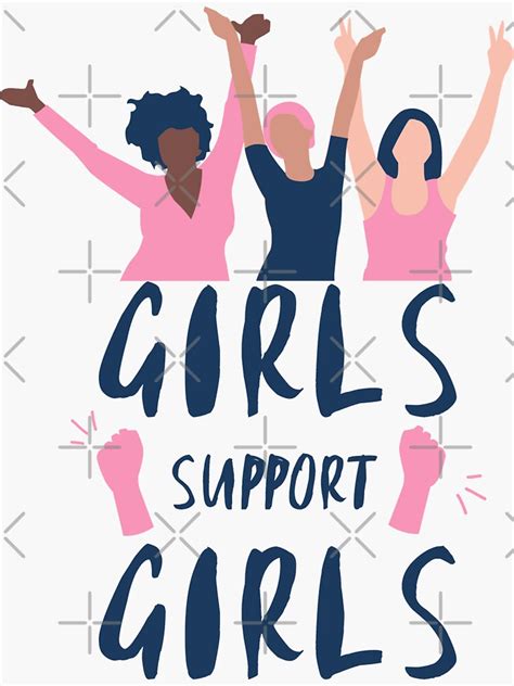 Girls Support Girls Sticker By Hollylea Redbubble