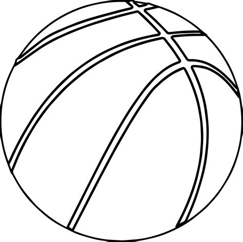 Basketball Ball Outline Coloring Page