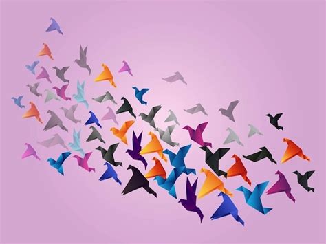 Colorful Flock Of Birds Stock Image Everypixel