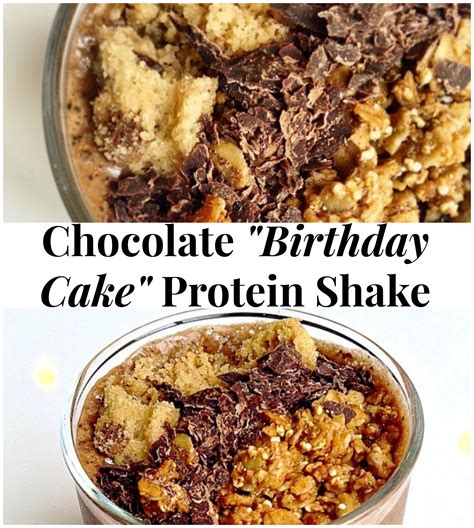 This search takes into account your taste preferences. Chocolate "Birthday Cake" Protein Shake | Healthy baking ...