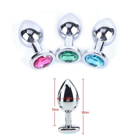8cm X 34cm Stainless Steel Anal Plug Body Jewelry Men Adult Products