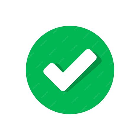 Premium Vector Check Mark Icon In Flat Style Ok Accept Vector