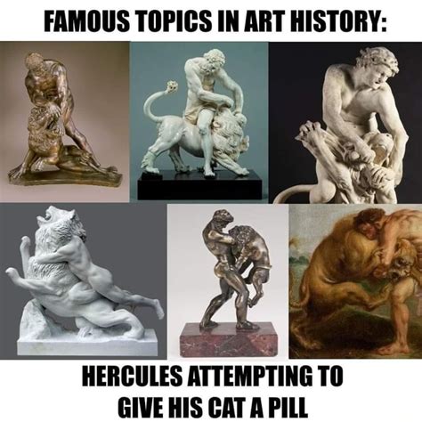 Famous Topics In Art History Hercules Attempting To Give His Cat A