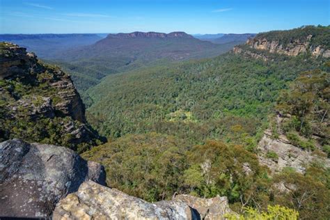 Hiking The Prince Henry Cliff Walk Blue Mountains Australia 30 Stock