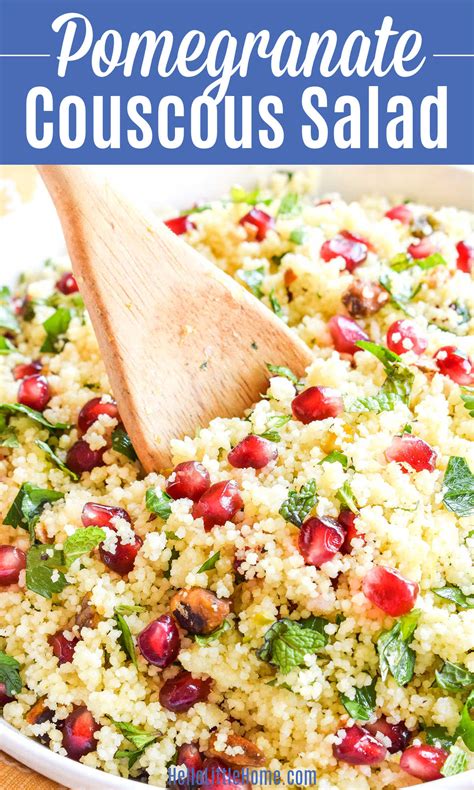 pomegranate couscous salad quick easy recipe
