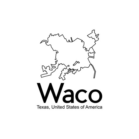 Map Of Waco Texas City United States Creative Logo 24032937 Vector Art