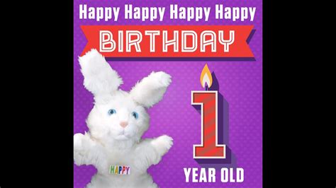 What does a 1 year old need for birthday. Hoppa The Happy Bunny "Happy Happy Happy Happy Birthday (1 ...