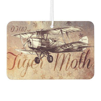 Dh Tiger Moth Vintage Biplane Air Freshener By Olivercook Custom Gift Idea Biplane