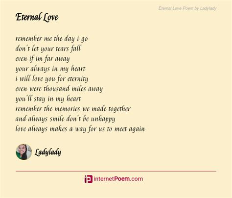 Eternal Love Poem By Ladylady