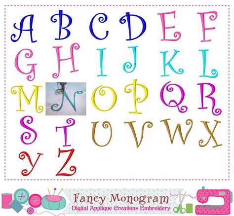 Baby Applique Monogram Alphabet Embroidery Monogram Applique