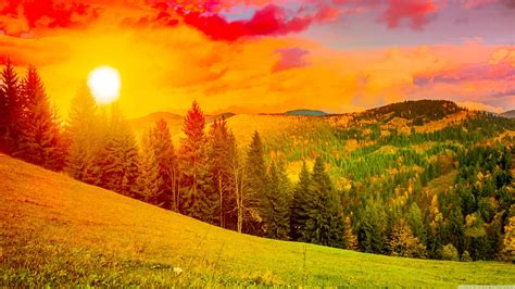 Colorful Mountain Sunrise Wallpaper Nature And Landscape
