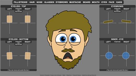 Cartoon Character Creator Animator Male Heads By Fizzrock Videohive