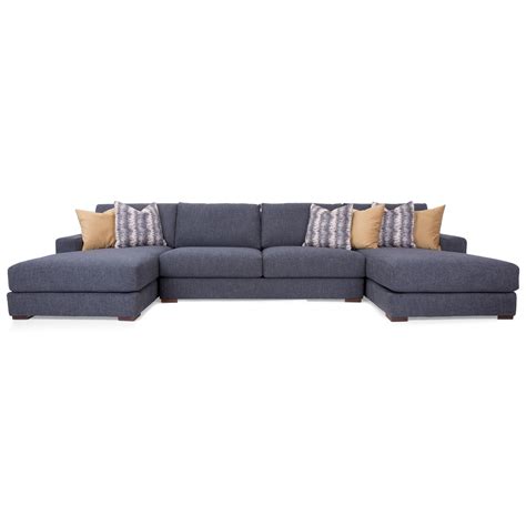 Decor Rest 2702 Contemporary 4 Seat Sectional Sofa With 2 Chaise
