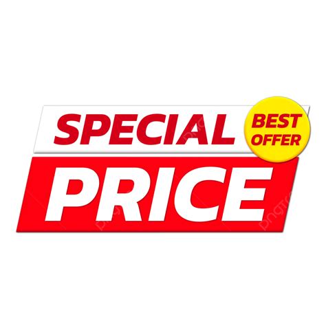Special Price Best Offer White And Red Sign Sticker For Promotion