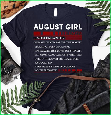 August Girl Birthday T Shirt August T Shirt August August Etsy