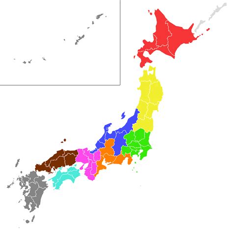 Navigate japan map, japan countries map, satellite images of the japan, japan largest on japan map, you can view all states, regions, cities, towns, districts, avenues, streets and popular centers'. File:Japanese football regions colored.png - Wikimedia Commons