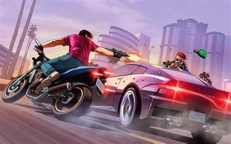 Grand Theft Auto V Rennen In Der Stadt Hd Desktop Hintergrund Mit