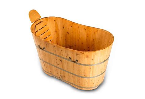 Freistehende badewanne moderner luxus schoner wohnen. Traditionelle Holzbadewanne freistehend 120x62cm, inkl ...