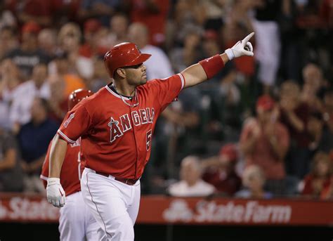 Angels Albert Pujols In Home Run Derby Mike Trout