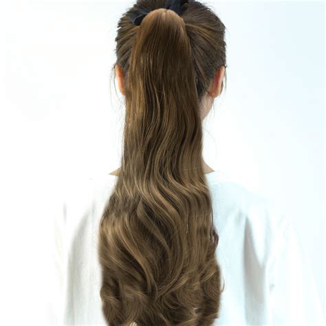 22 Ombre Dip Dye Claw Tail Ponytail Clip Hair Extension Curly Wavy Style