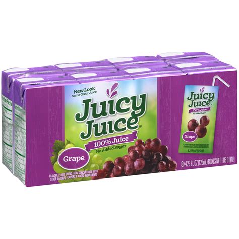 Juicy Juice 100 Juice Grape 423 Fl Oz 8 Count