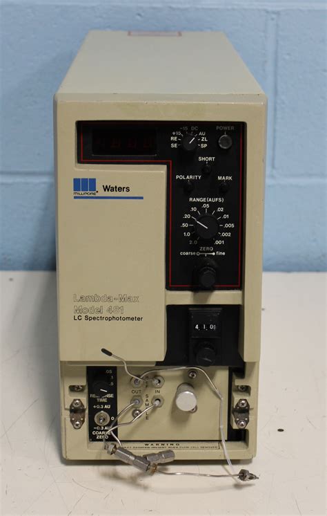 Where the absorbance is maximum. Waters 481 Lambda-Max LC Spectrophotometer