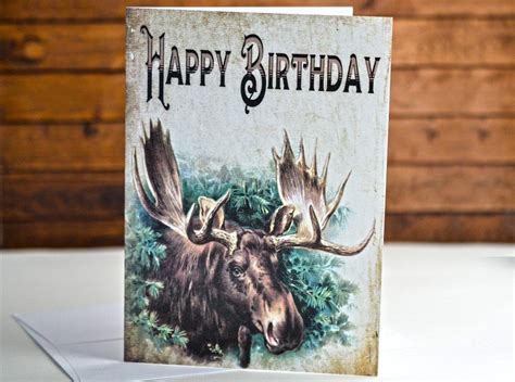 Majestic Moose Birthday Card Made In The Usa Using Eco Friendly