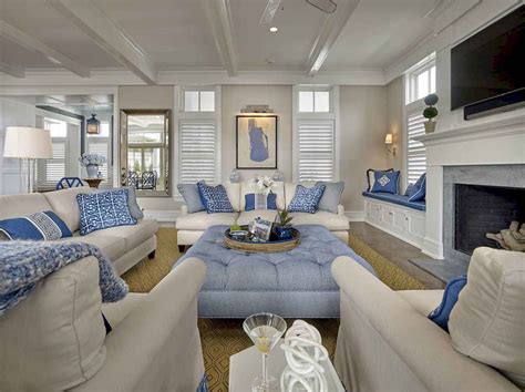 01 Cozy Coastal Living Room Decorating Ideas In 2020 Beach House