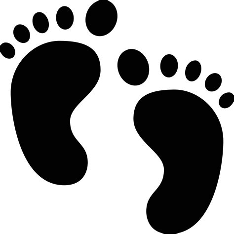 Baby Footprint Vector At Vectorified Collection Of Baby Footprint