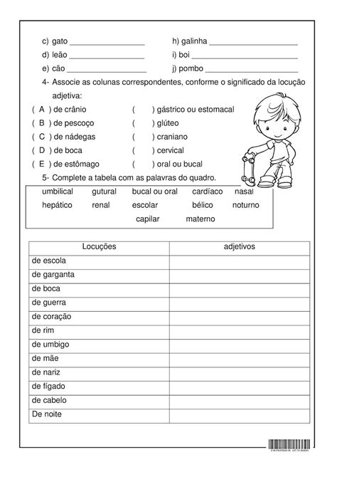Adjetivos 4 Ano Atividades