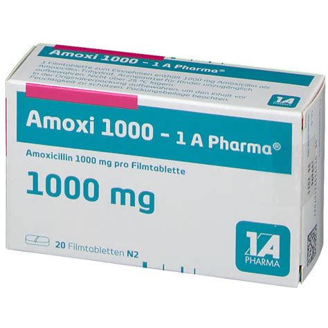 Amoxi 1000 1a Pharma 20 St Shop