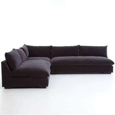 Grant Armless Sectional Henry Charcoal High Fashion Home