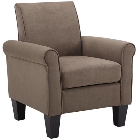 It has a smooth feel and is great for upholstery projects as well as any interior designer decorative use. Angelo Light Brown Microfiber Fabric Armchair - Walmart ...