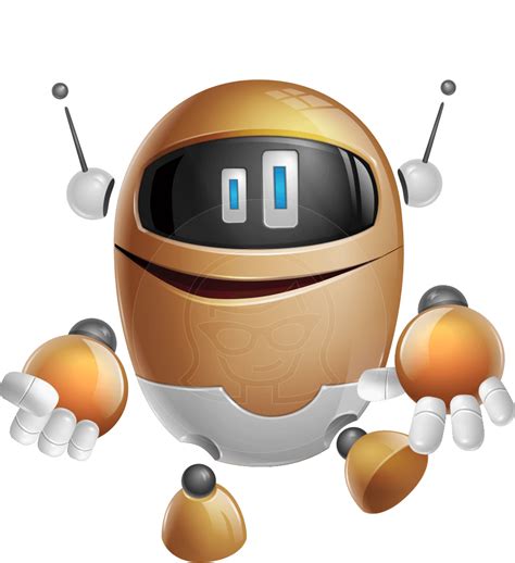 Robot With Cute Face Cartoon Character Stock Vector Images