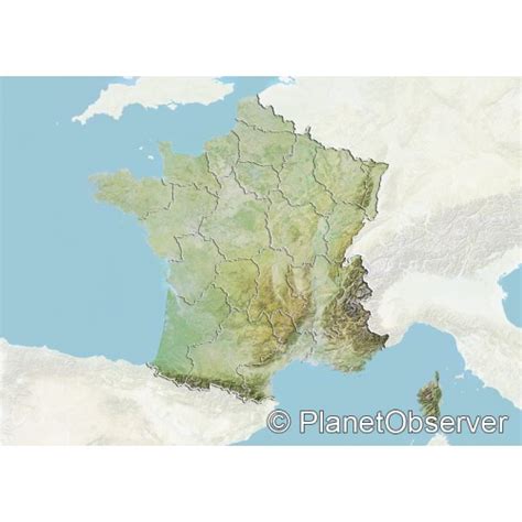 Relief Map Of France