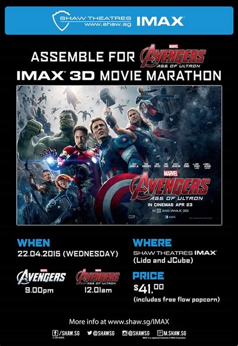 Marvels The Avengers Avengers Age Of Ultron Marathon Imax 3d