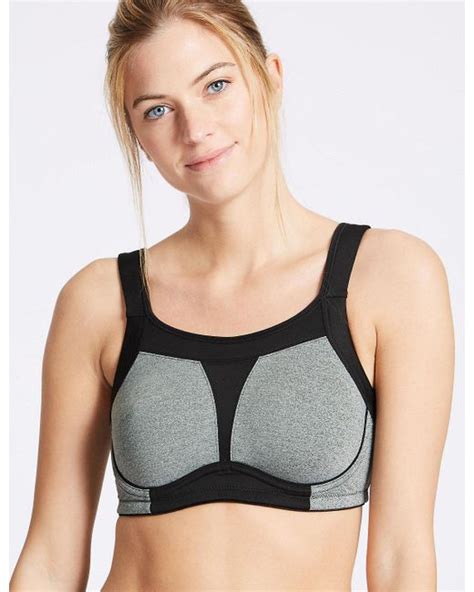 Marks Spencer Extra High Impact Sports Bra B G In Gray Lyst