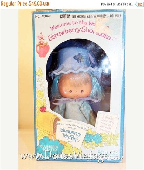 Vintage Kenner 1980 Strawberry Blueberry Muffin Doll In Box Etsy