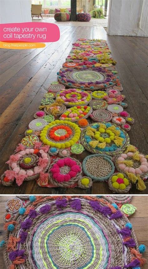 Ein kuscheliger teppich aus wolle verleiht jedem zuhause einen angenehmen hauch natürlichkeit und wärme. I love this! | Diy teppiche, Bommel teppich, Weben