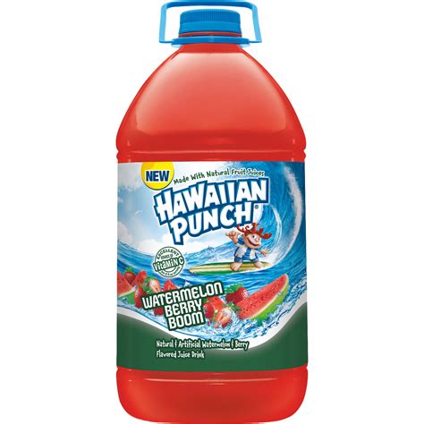 Hawaiian Punch Watermelon Berry Boom Juice Drink 1 Gal Bottle